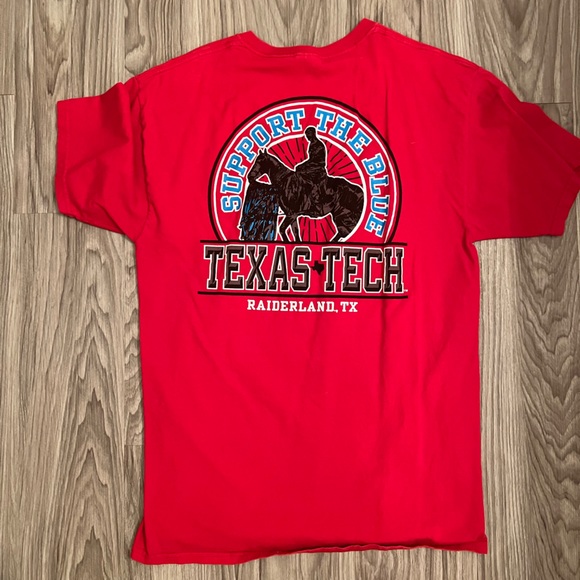 Back the Blue, Texas Tech CFB T-Shirt - Picture 4 of 4
